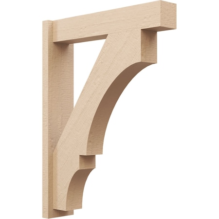 Ekena Millwork 5 1/2-in W x 24-in D x 32-in H Balboa Block Rough Cedar Woodgrain TimberThane Outlooker, Primed Tan OUTUR055X24X32BOA44RCPR